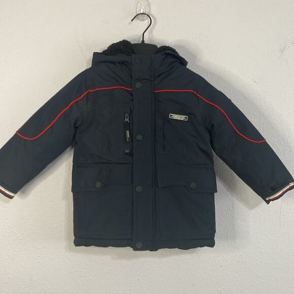 London Fog Other - London Fog Kids Navy Sherpa Lined Hooded Winter Jacket Size 4